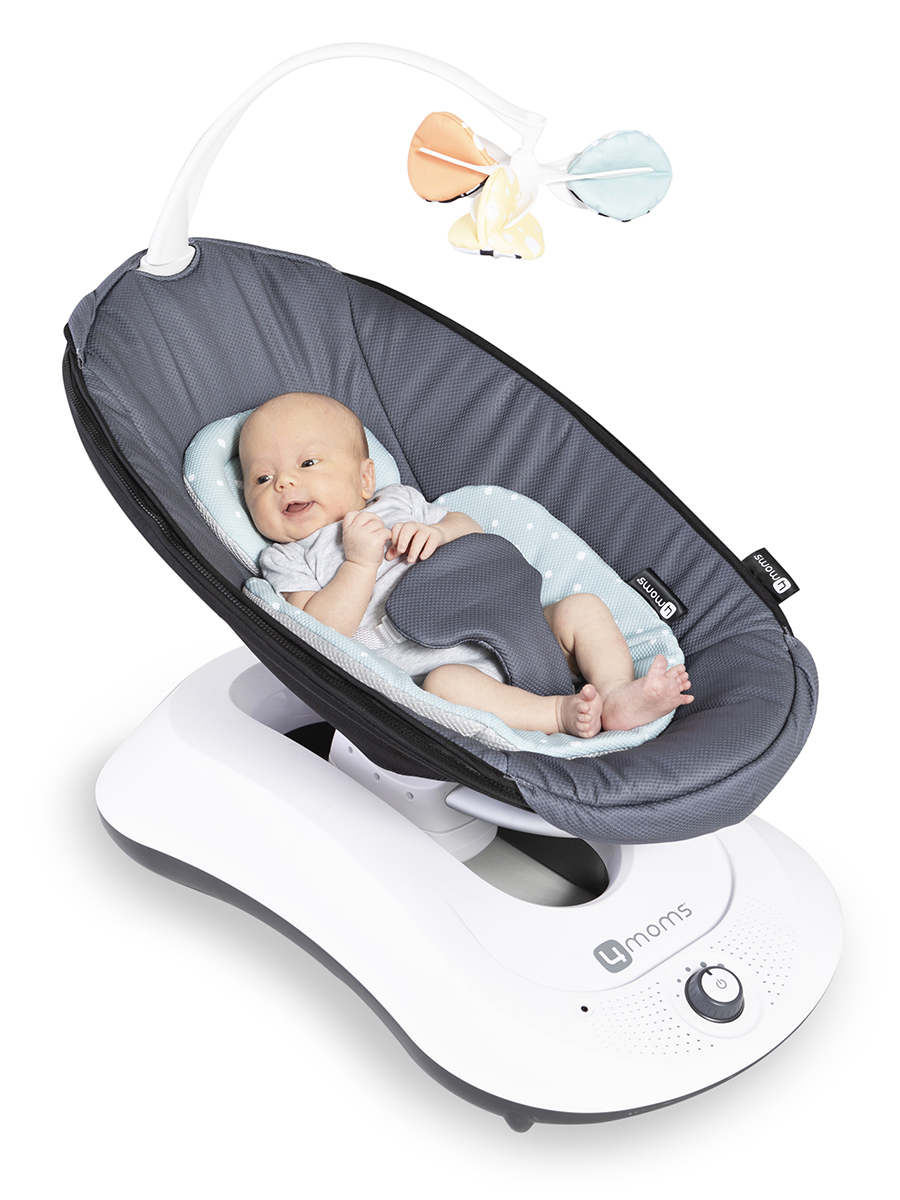 фото Качели для новорожденных 4moms RockaRoo графитовый меш