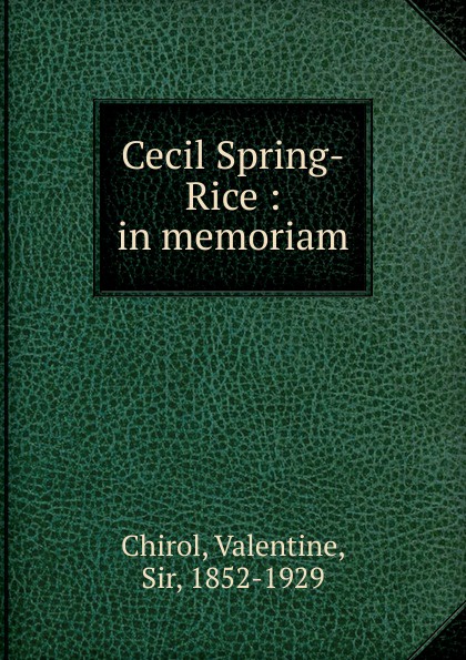 Cecil Spring-Rice