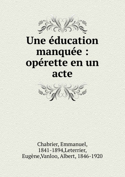 Une education manquee