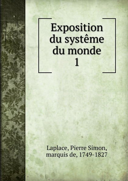 Laplace Pierre Simon Exposition du systeme du monde