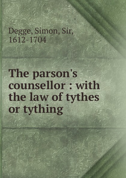 The parson.s counsellor