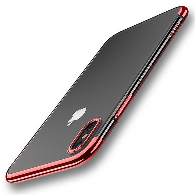 фото Чехол для сотового телефона Floveme для iPhone X (окантовка Rose Gold), розовый