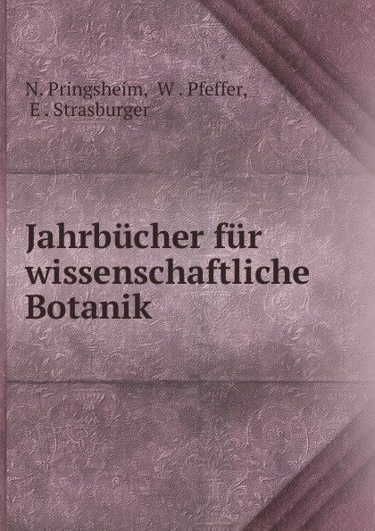 Jahrbucher fur wissenschaftliche Botanik