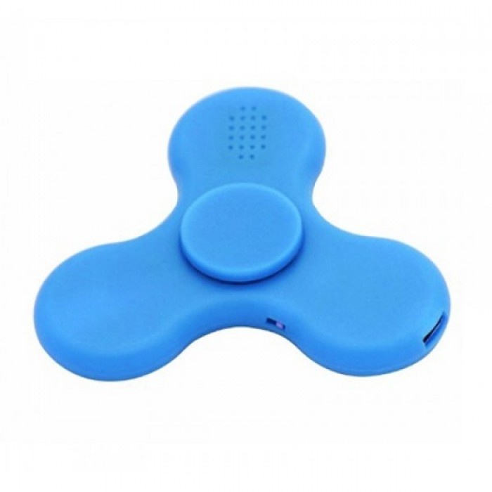 Спиннер Игрушка - антистресс музыкальный светодиодный крутилка Fidget Spinner голубой