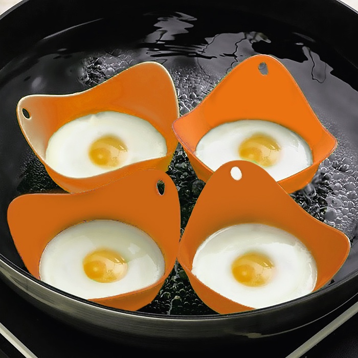 фото Силиконовая форма для яиц пашот Home Helper poached egg, желтый