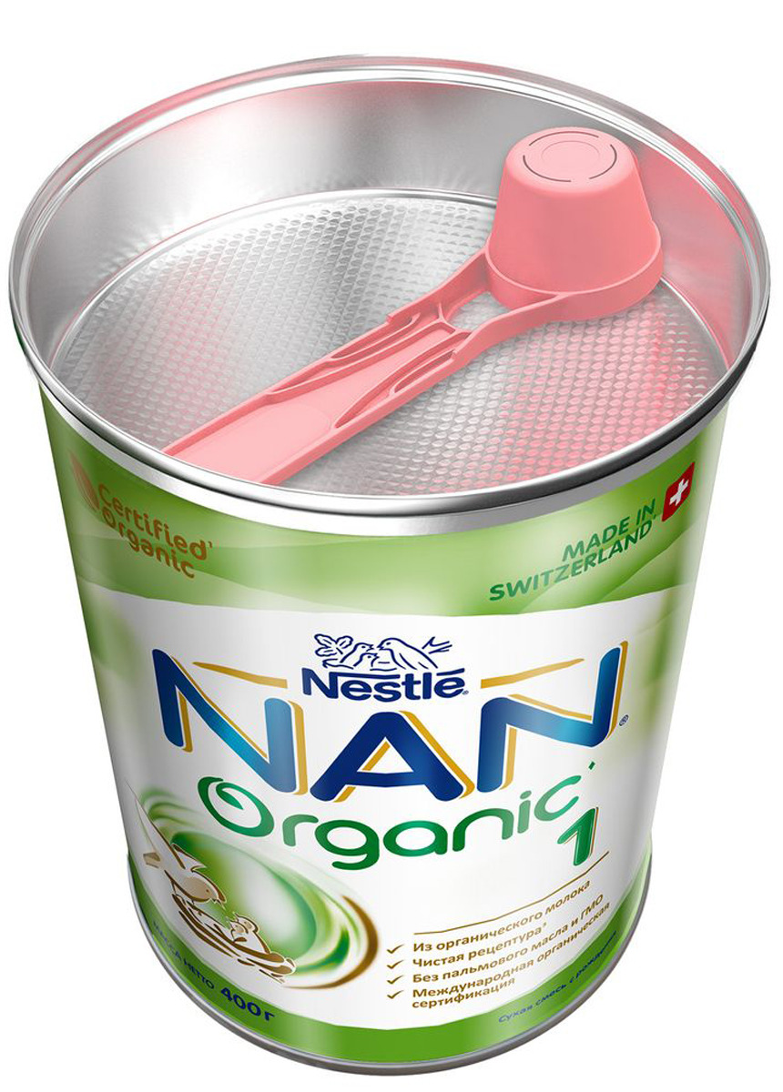 фото Сухая адаптированная молочная смесь NAN 1 Organic, для детей с рождения, 400 г