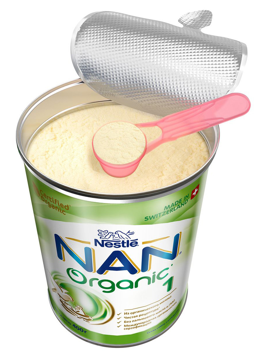 фото Сухая адаптированная молочная смесь NAN 1 Organic, для детей с рождения, 400 г