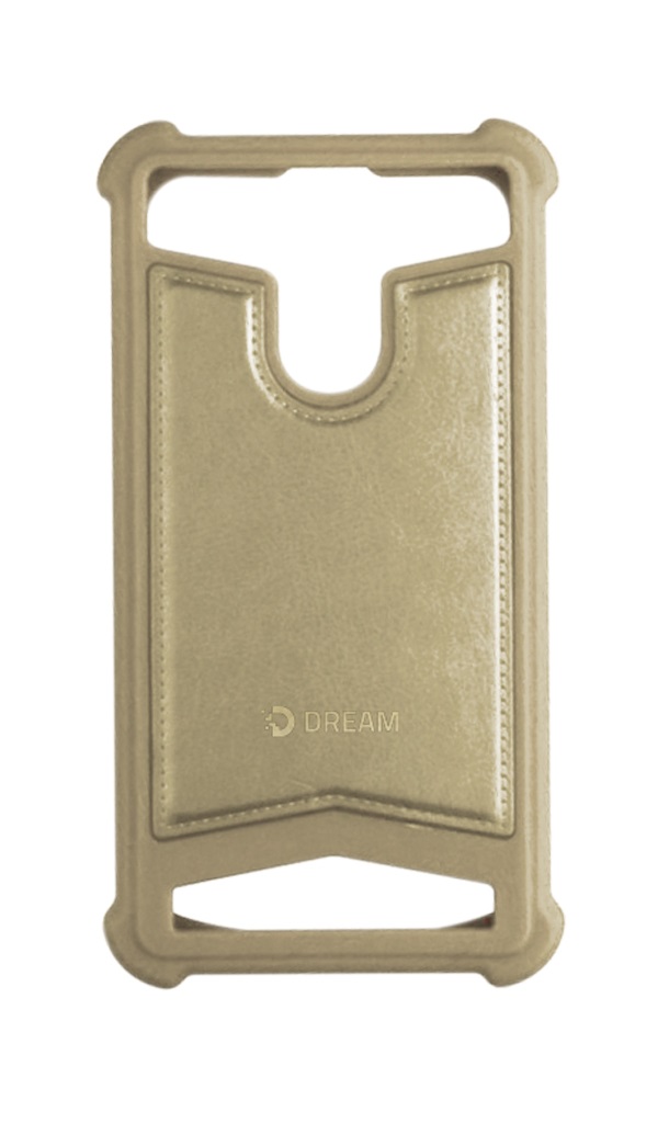Чехол для сотового телефона DREAM универсальный 5.5-6.0, золотой