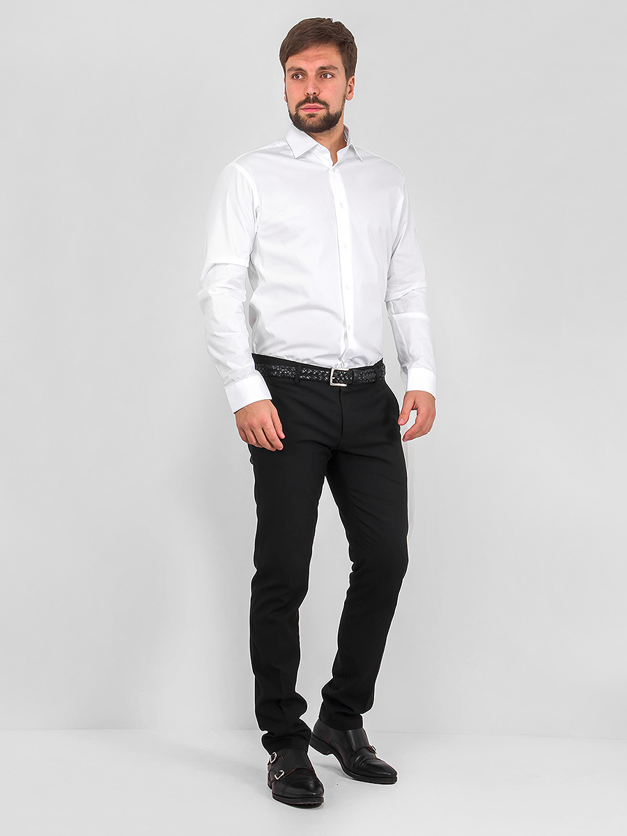 Белая рубашка черные брюки