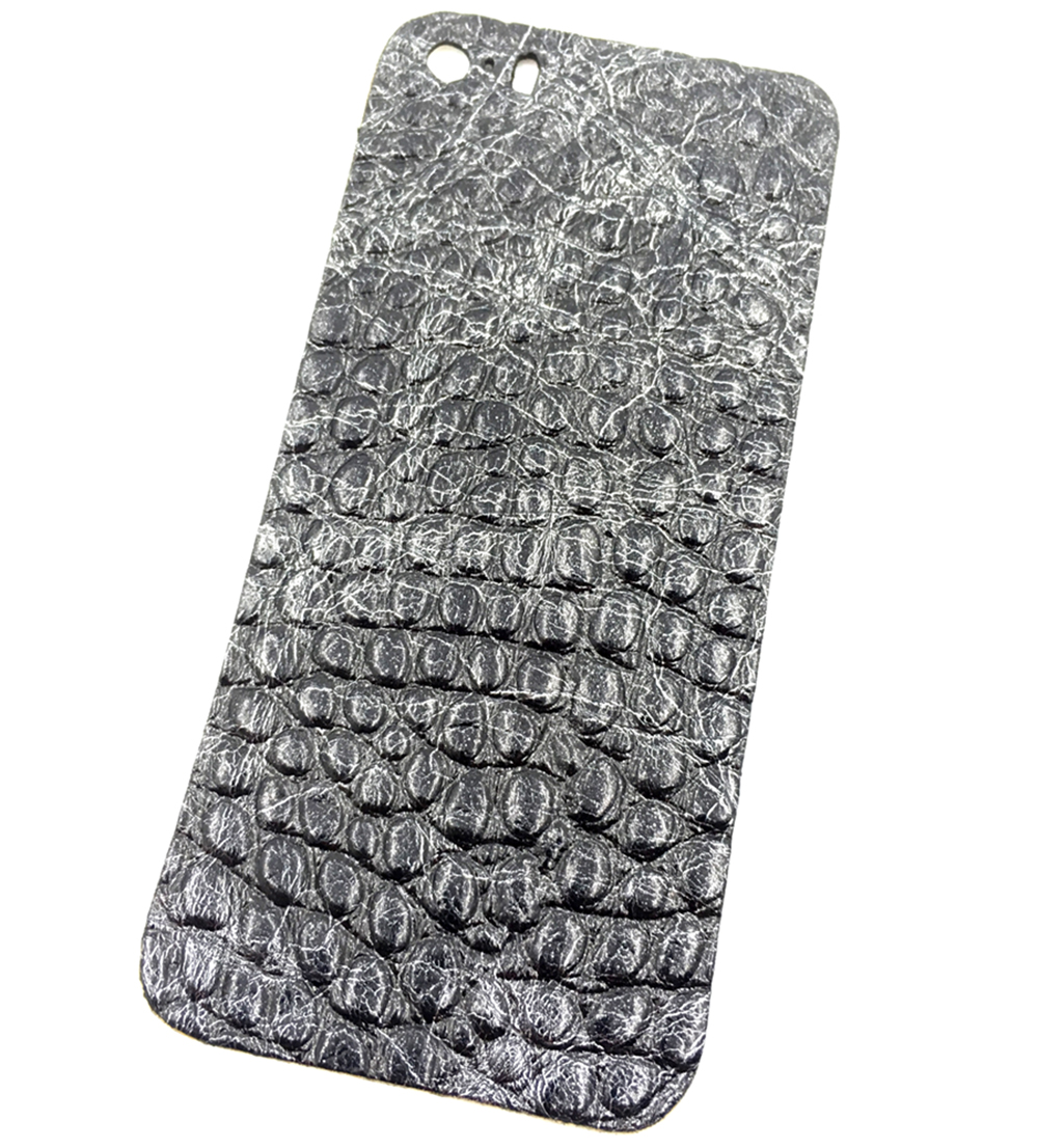 Декоративная пленка Мобильная мода iPhone 5/SE Кожанная наклейка на заднюю сторону телефона, вид 2, черный