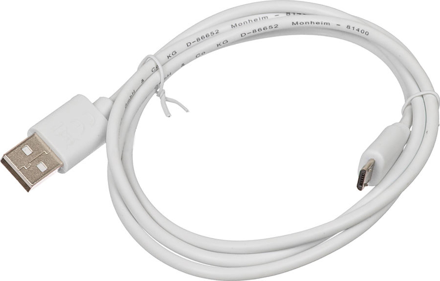 Кабель Hama H-20071 microUSB (m)-USB 2.0 (m), 1 м, white
