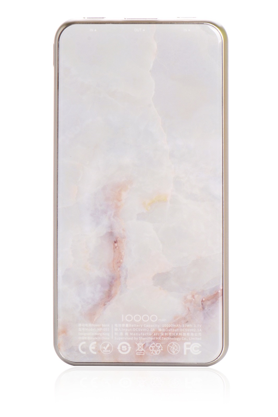 фото Внешний аккумулятор HK Design Glass Marble series 908017 10000 mAh USB-C Quick Charge, белый