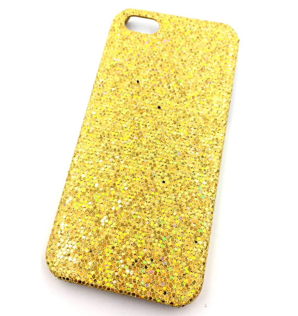 Чехол для сотового телефона Мобильная мода iPhone 5/SE Накладка пластиковая с блестками, золотой
