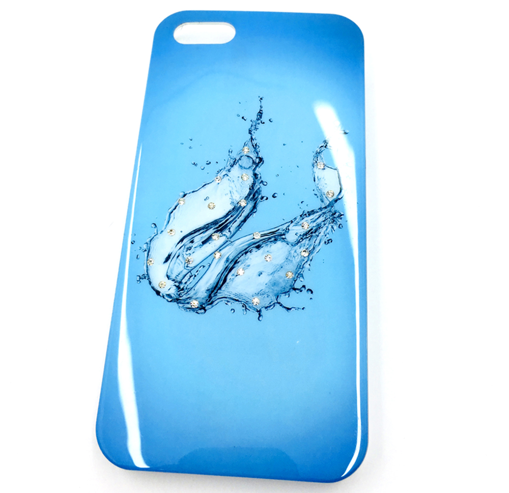 Чехол для сотового телефона Мобильная мода iPhone 5/SE Накладка пластиковая Aqua Series со стразами, голубой Чехол для сотового телефона Мобильная мода iPhone 5/SE Накладка пластиковая Aqua Series со стразами, голубой