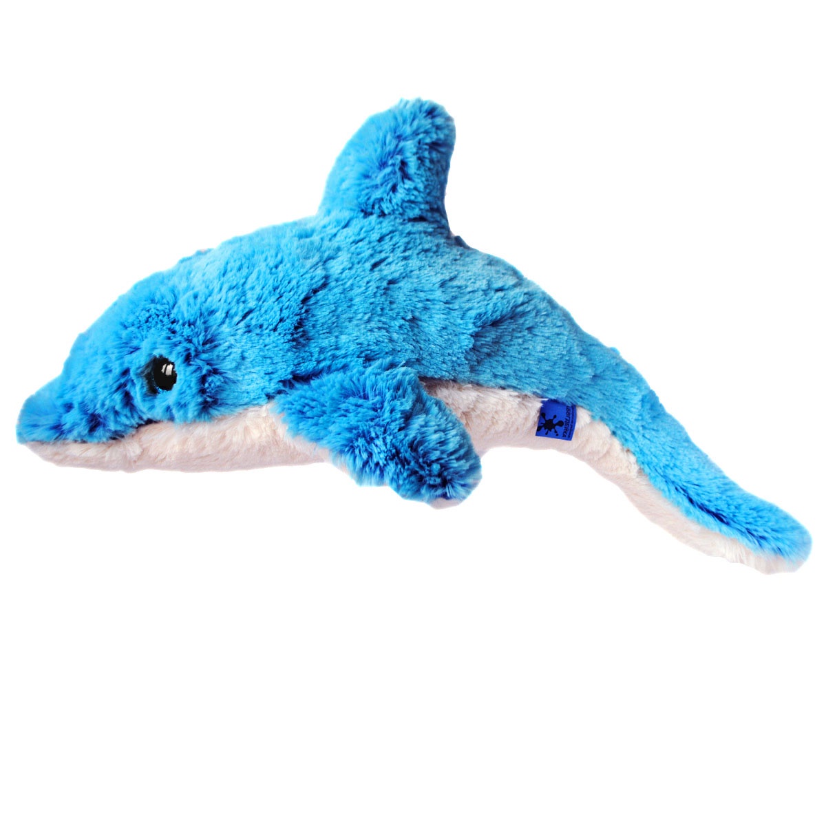 Мягкая игрушка АБВГДЕЙКА дельфин голубой, белый