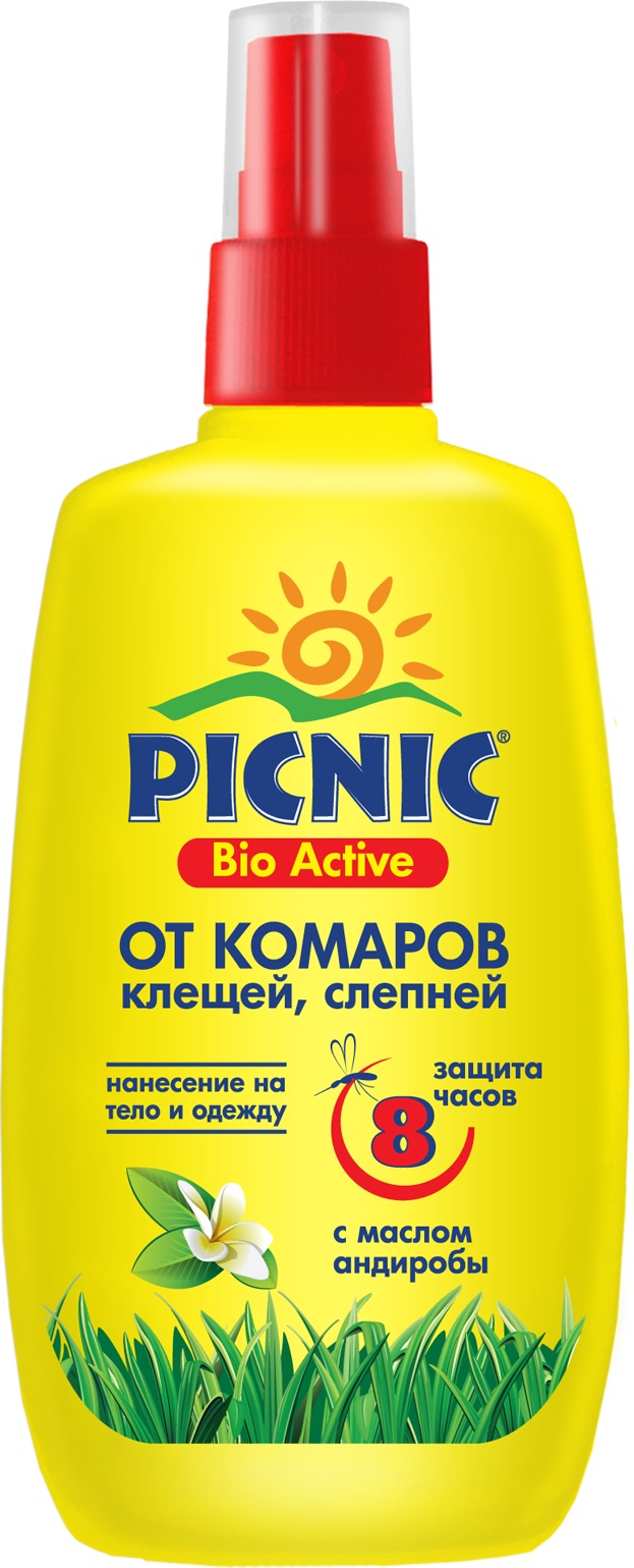 фото Спрей от комаров и клещей Picnic "Bio Activ", 120 мл