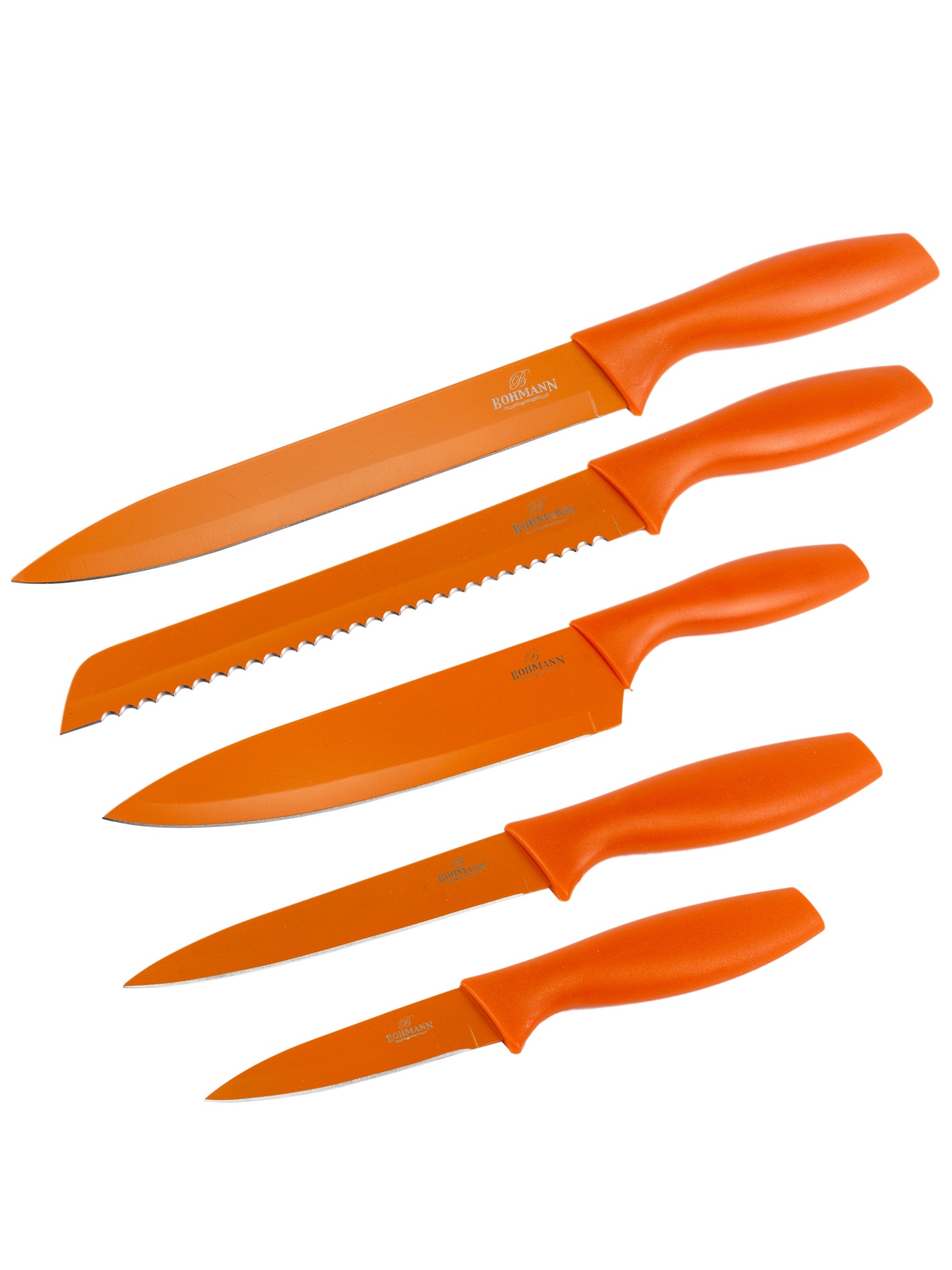 фото Набор кухонных ножей BOHMANN 5217BH/ОРАНЖЕВЫЙ, оранжевый