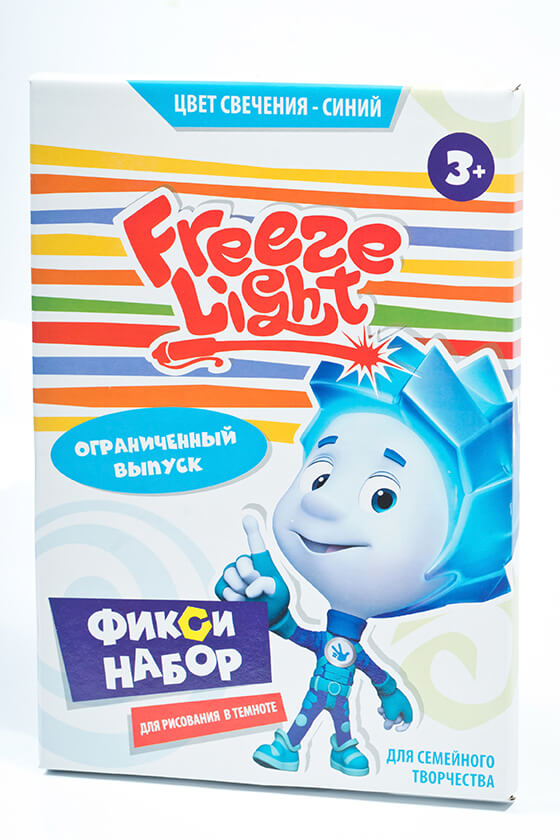 фото Набор для рисования Freeze Light Фиксики. Нолик планшет для рисования в темноте формат А4