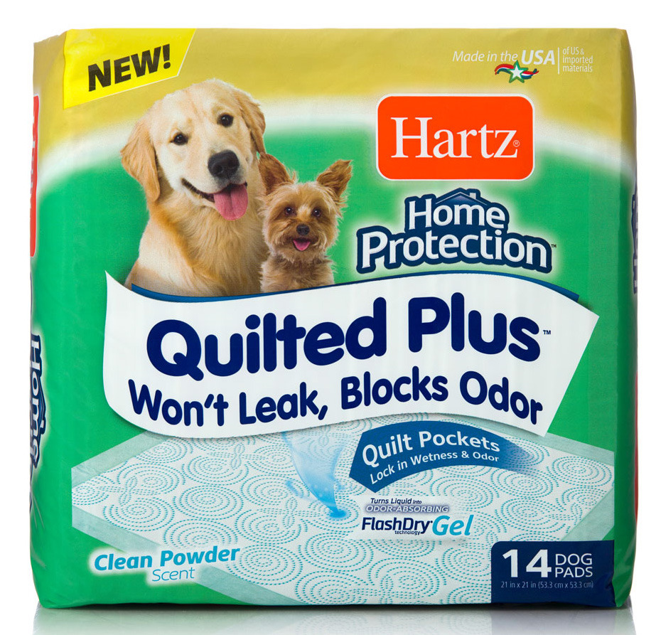 фото Одноразовая пеленка для собак Hartz Quilted Plus Dog Pads, H15703, с простежкой, 53 х 53 см, 14 шт