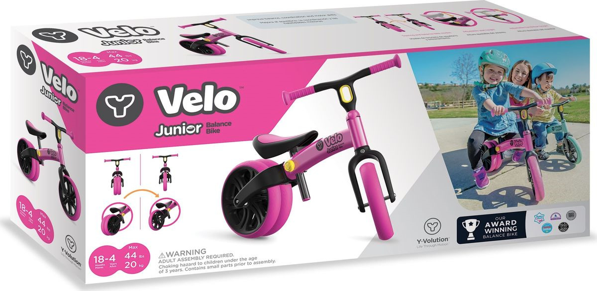 фото Беговел YVolution Velo Junior, 101050, розовый