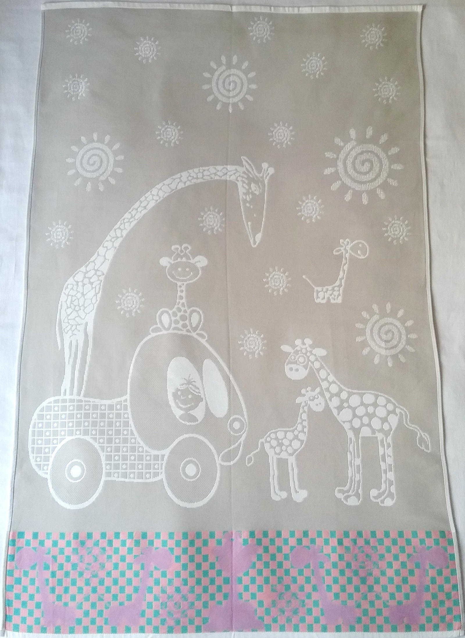 фото Детское покрывало ОАО "Речицкий текстиль" Жирафик 103х160, светло-бежевый
