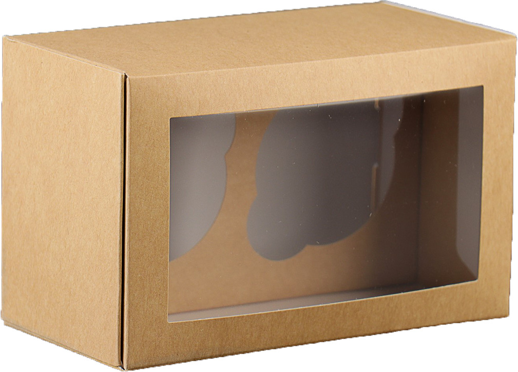 фото Коробка для капкейков, 3945040, с окном, на 2 шт, 16 х 10 х 8 см Ооо "типография центр"