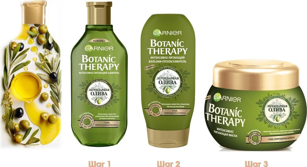 фото Garnier Шампунь "Botanic Therapy. Легендарная олива" для сухих, поврежденных волос, 250 мл