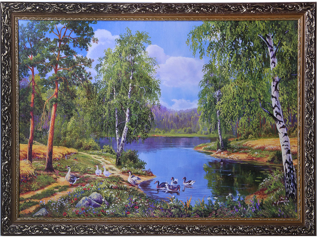 фото Картина Лесное озеро, 1075617, 57 х 77 см