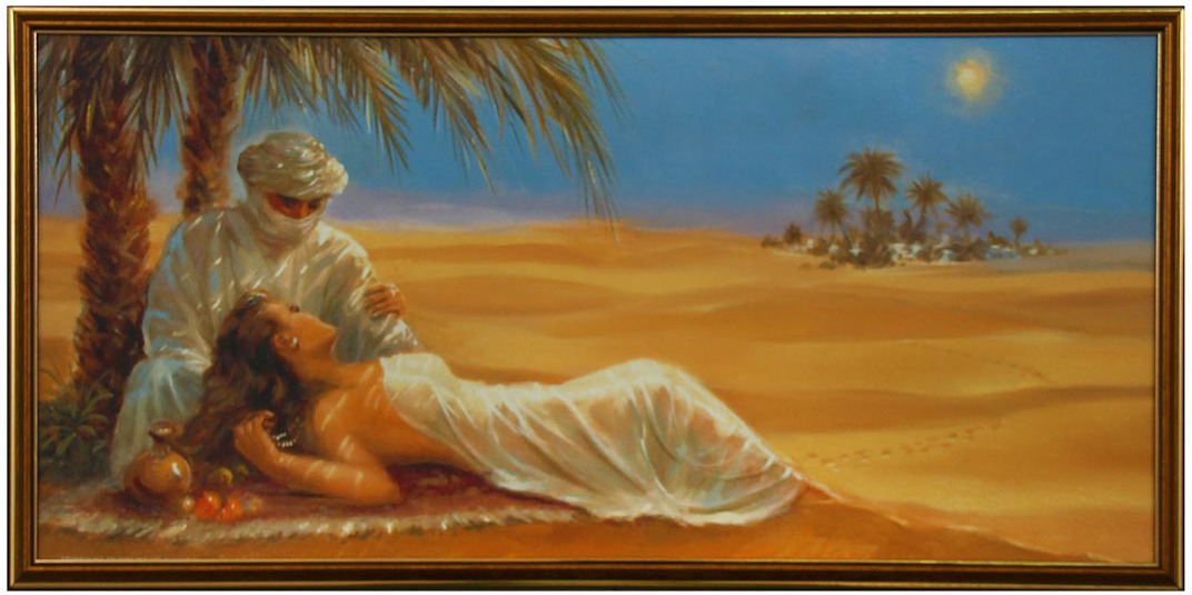 фото Картина Любовь в пустыне, 1307524, 36 х 72 см