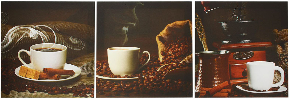 фото Картина Постер-Лайн "Кофейная церемония", модульная, 1337043, 28 х 84 см