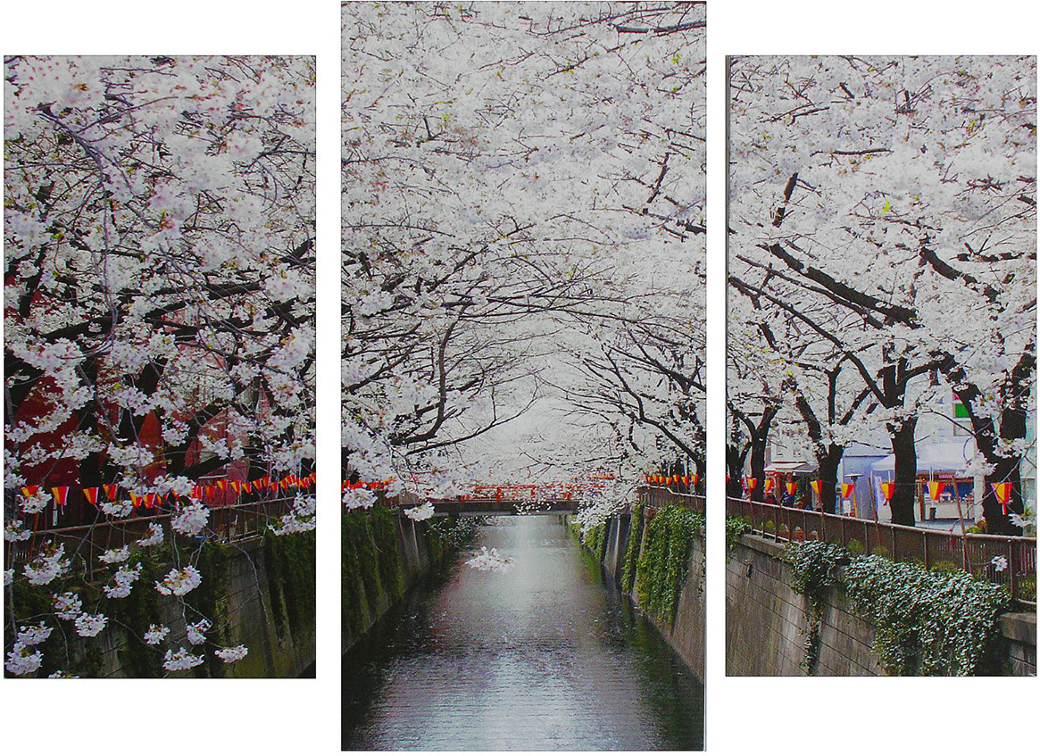фото Картина Сюжет "Яблони в цвету", модульная, 1722577, 60 х 80 см