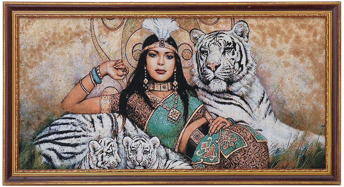 фото Гобелен 21 Век "Царица с белым тигром", 1826433, 45 х 85 см