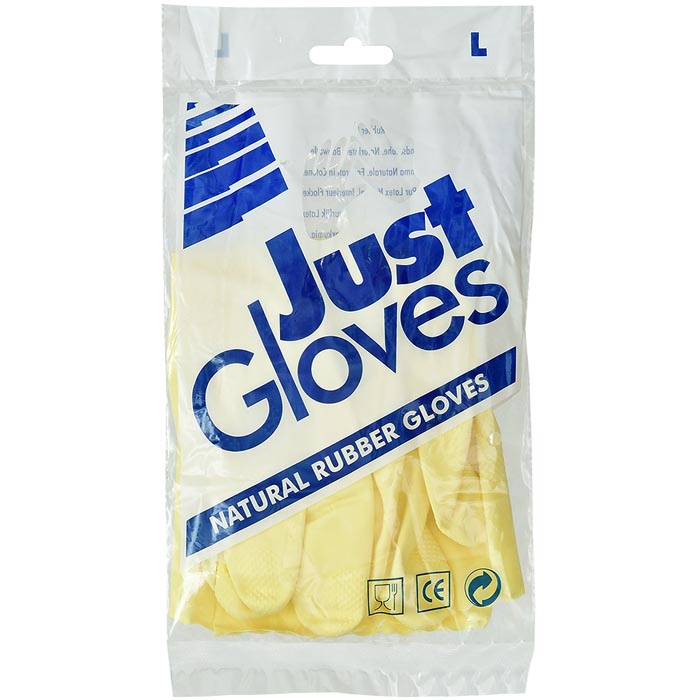 Перчатки хозяйственные Just Gloves L, желтый