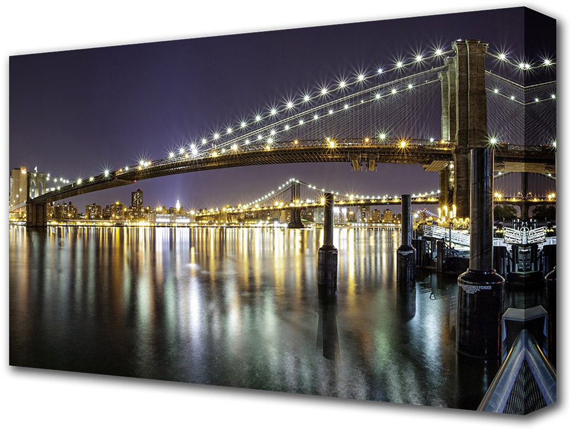 фото Картина Topposters Бруклинский мост, холст, 3674929, 60 х 100 см