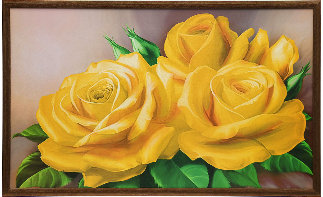 фото Картина Желтые розы розы, 3865529, 64 х 104 см