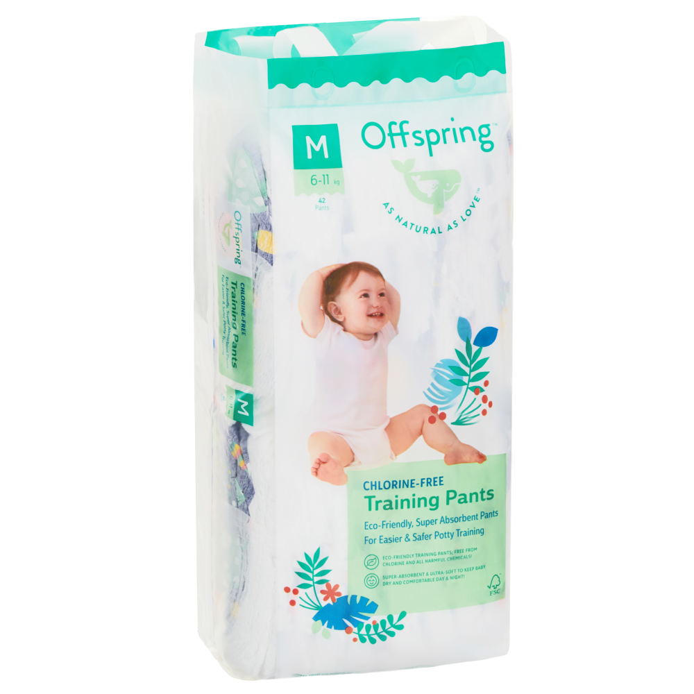 фото Offspring трусики-подгузники, M 6-11 кг. 42 шт. расцветка Рыбки