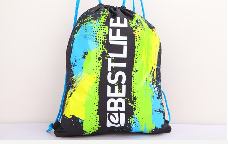 Рюкзак Bestlife для спорта BB3263, черный, светло-зеленый
