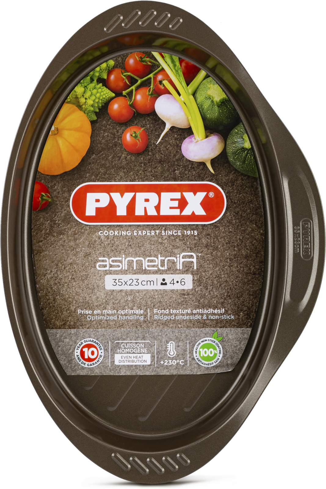 фото Форма-гриль для выпечки Pyrex "asimetriA", овальная, с антипригарным покрытием, 35 х 23 см