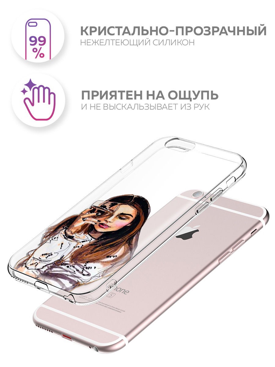 фото Чехол для сотового телефона With love. Moscow Силиконовый дизайнерский чехол для iPhone 6