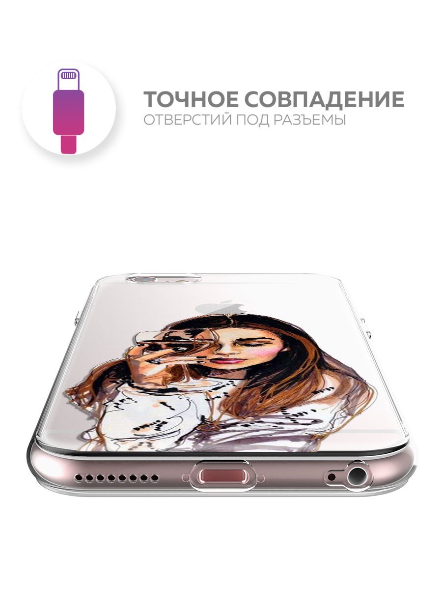 фото Чехол для сотового телефона With love. Moscow Силиконовый дизайнерский чехол для iPhone 6