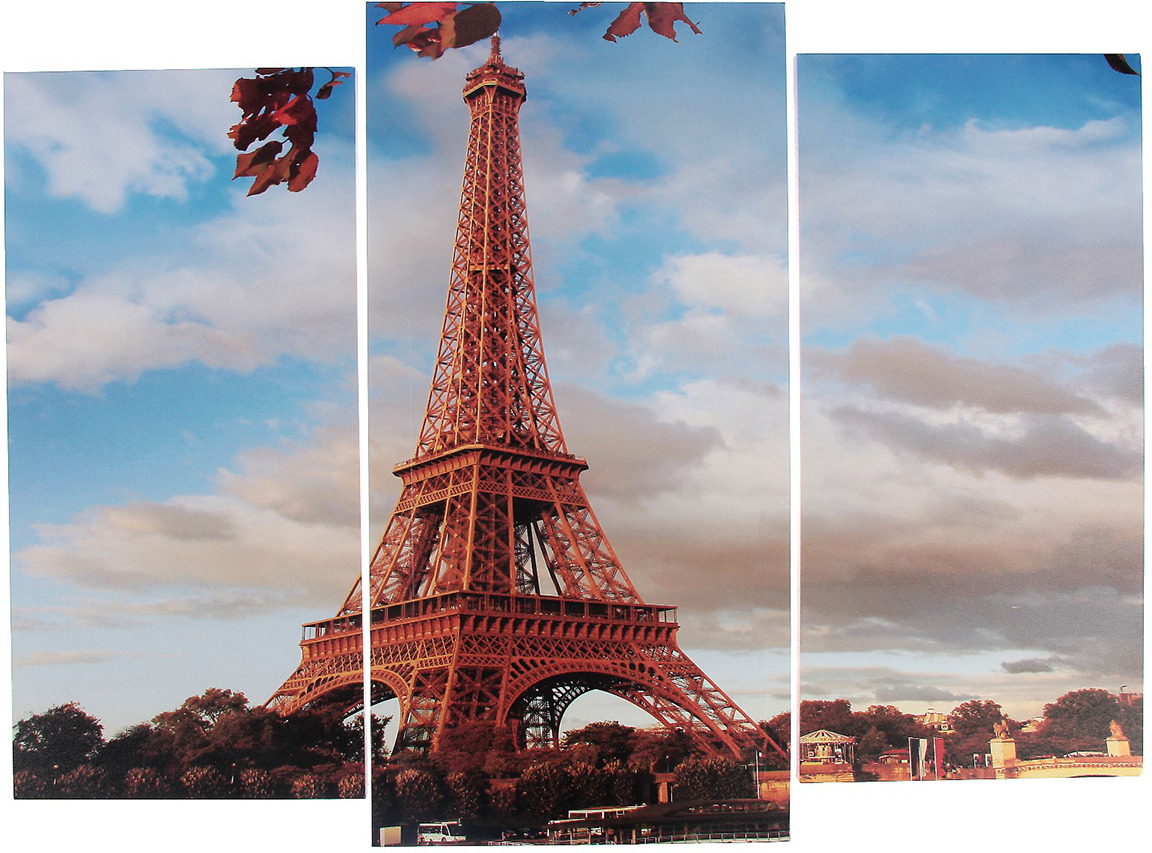 фото Картина Эйфелева башня осенью, модульная, 3981621, 60 х 80 см