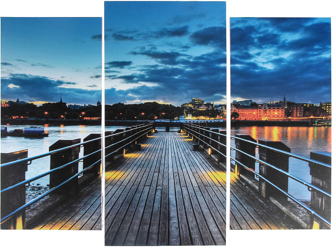 фото Картина Мост с подсветкой, модульная, 3981640, 60 х 80 см