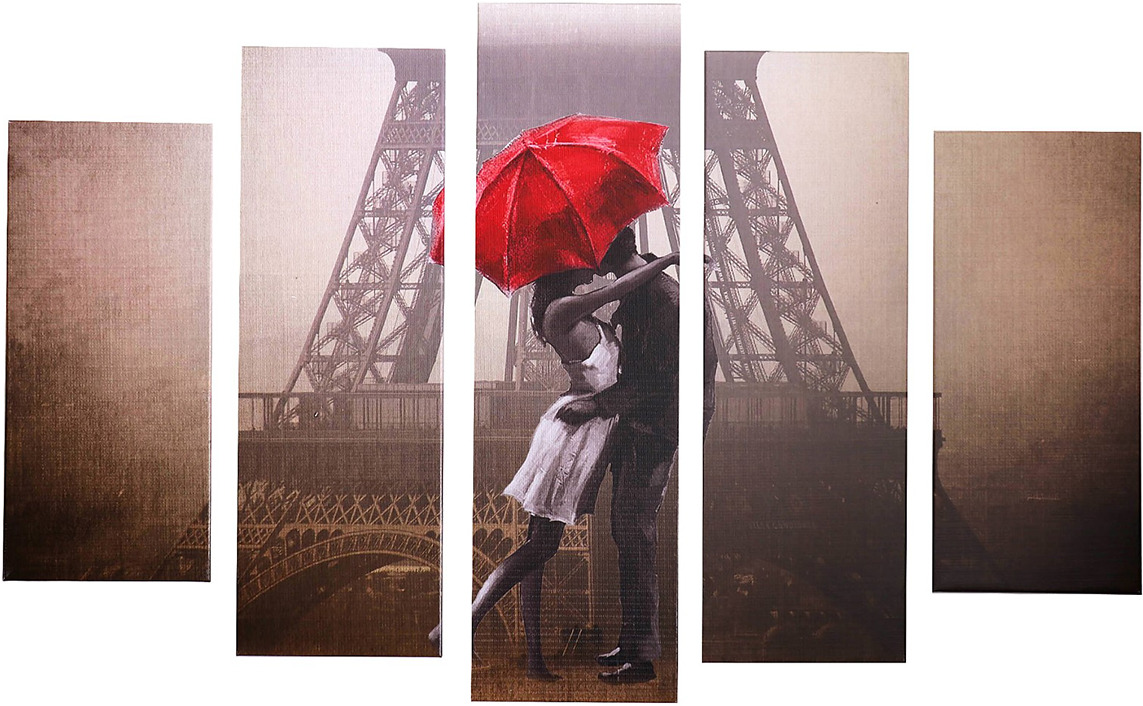 фото Картина Любовь в Париже, модульная, 4018598, 120 х 80 см