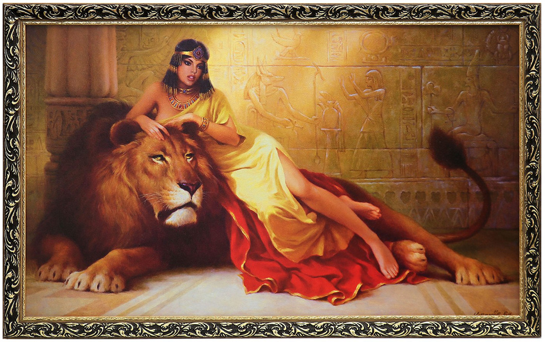 фото Картина Клеопатра и лев, 4205781, 67 х 107 см