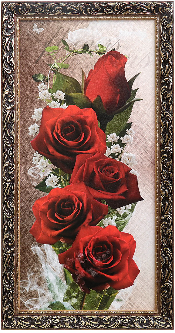 фото Картина Красные розы, 4251975, 40 х 77 см