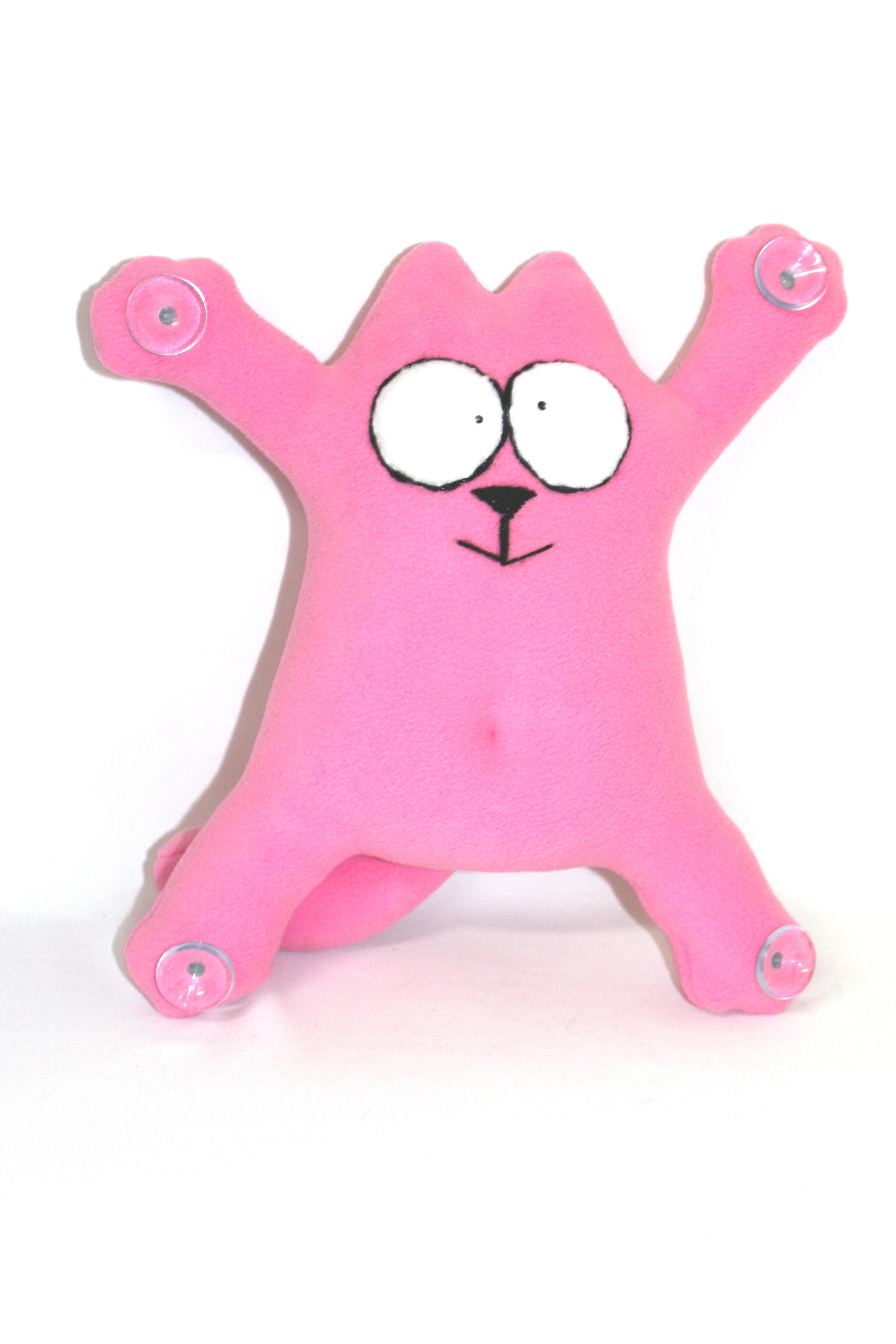 фото Игрушка Snoogy. Кот "Котофаня" с присосками на стекло, розовый.