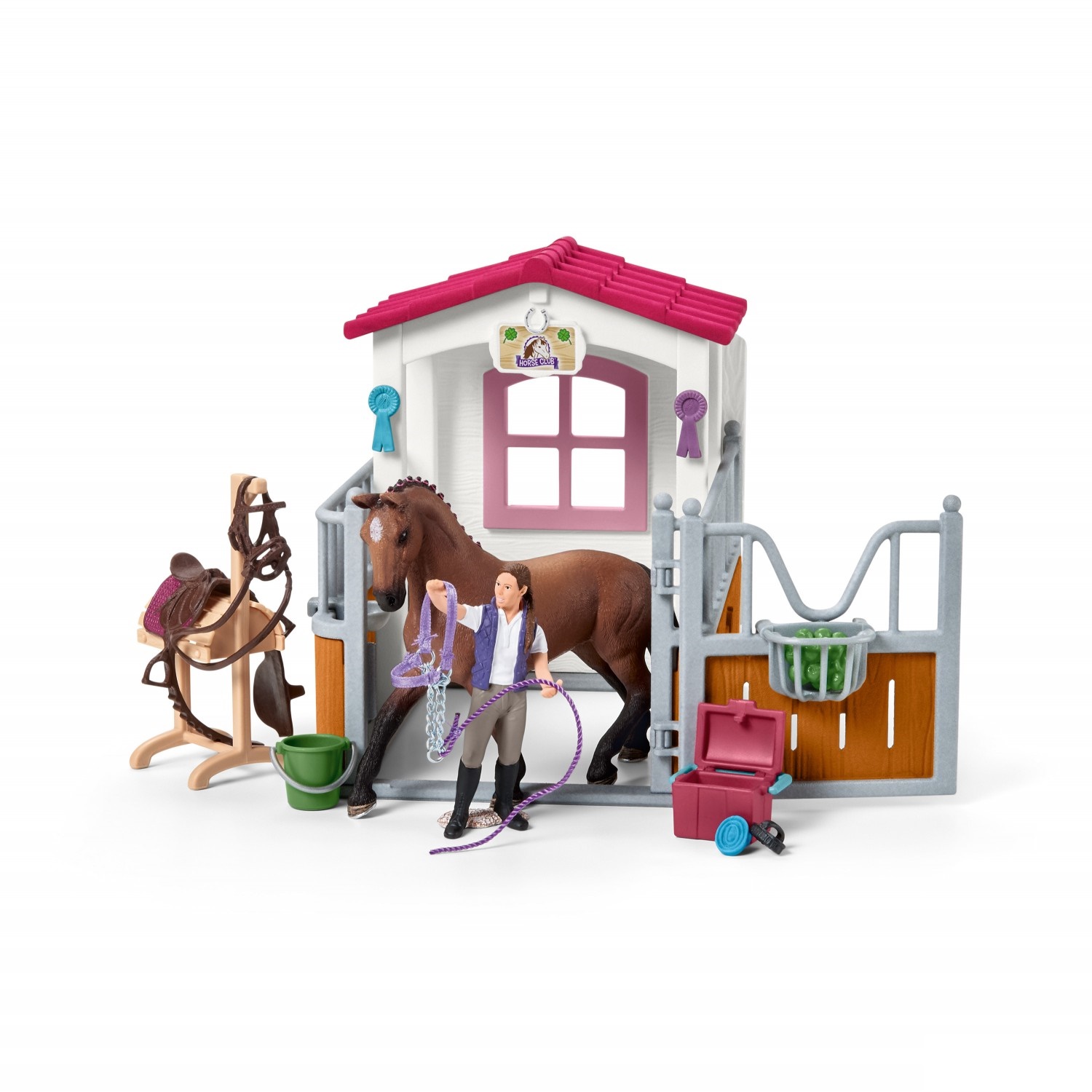 фото Фигурка Schleich 42404 Набор для мойки лошадей со стойлом