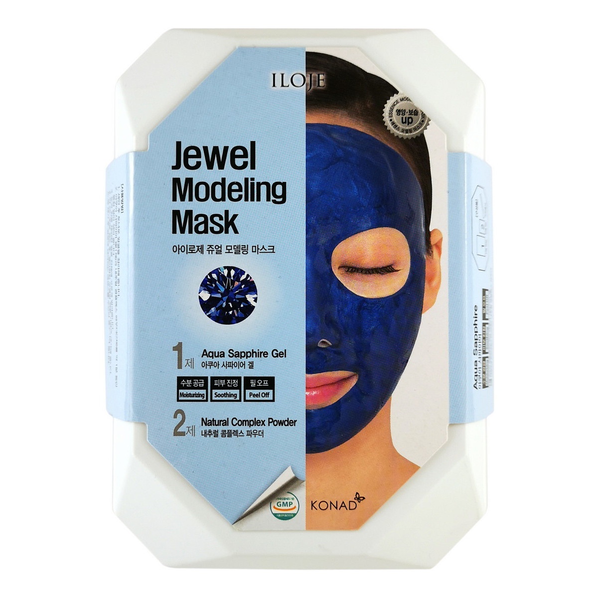 Маска косметическая Konad / Моделирующая маска для лица с сапфировой пудрой, арт. 726066, 50 g*1, 5 g*1