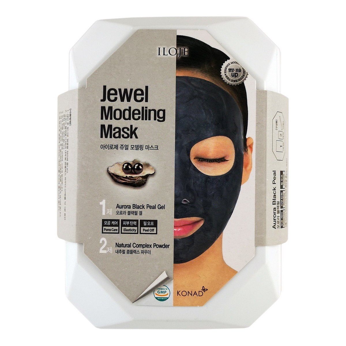 фото Маска косметическая Konad / Моделирующая маска для лица с черным жемчугом, арт. 726080, 50 g*1, 5 g*1
