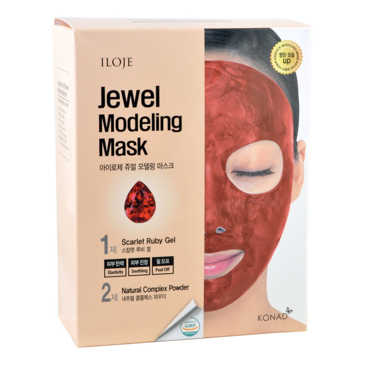 Маска косметическая Konad / Моделирующая маска для лица с рубиновой пудрой, арт. 726615, 50 g*5, 5 g*5